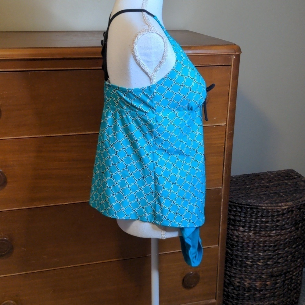 BEACH DIVA ECHO BEACH ITALIAN TILE TURQUOISE 2 piece TANKINI - Picture 2 of 16